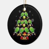 Pickleball Christmas Tree Dink Pickle Ball Player Keramik Ornament (Links)