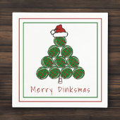 Pickleball Christmas Tree Merry Dinksmas Holiday Serviette