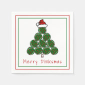 Pickleball Christmas Tree Merry Dinksmas Holiday Serviette (Vorderseite)
