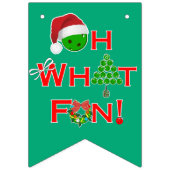 Pickleball Christmas Tree Oh What Fun Party Wimpelkette (Zweite Fahne)