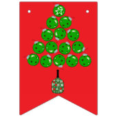 Pickleball Christmas Tree Oh What Fun Party Wimpelkette (Erste Fahne)
