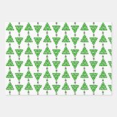 Pickleball Christmas Trees and Red Green Ornaments Geschenkpapier Set (Vorderseite 3)