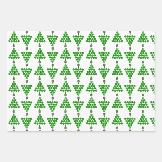Pickleball Christmas Trees and Red Green Ornaments Geschenkpapier Set (Vorderseite 3)