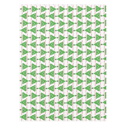 Pickleball Christmas Trees Deck the Halls Tischdecke (Vorderseite)