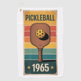 Pickleball Classic 1965 Paddelplakat für Lüfter Golfhandtuch