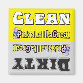 PICKLEBALL CLEAN DIRTY DISHWASHER MAGNET (Vorne)