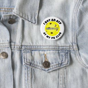 Pickleball Club ATP Gelb Personalisiert Button