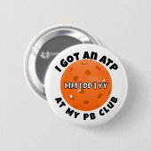 Pickleball Club ATP Orange Personalized Button (Vorne & Hinten)