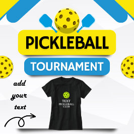 Pickleball Club für benutzerdefinierte Texte T-Shirt