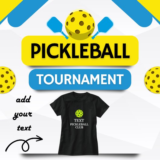 Pickleball Club für benutzerdefinierte Texte T-Shirt