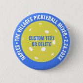 Pickleball Club Mixer Turnier Spiel Custom Medal Button (Vorderseite)