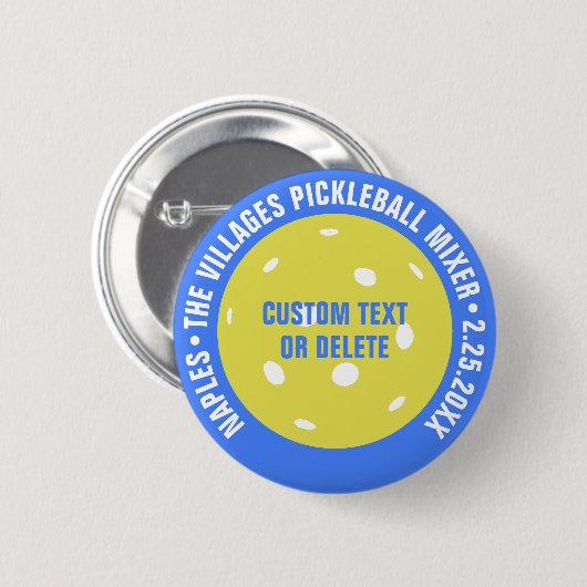 Pickleball Club Mixer Turnier Spiel Custom Medal Button (Vorne & Hinten)