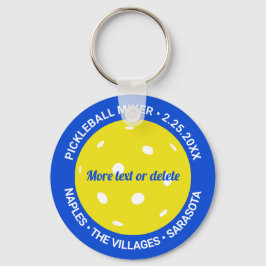 Pickleball Club Mixer Turnier Spiel Custom Medal Schlüsselanhänger