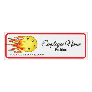 Pickleball-Club personalisiertes Logo Mitarbeiter Namenschild