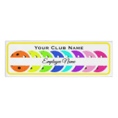 Pickleball Club Personalized Employee Rainbow Ball Namenschild (Vorderseite)