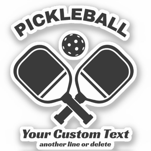 Pickleball Club Pickleball Paddle & Ball Custom Aufkleber (Vorderseite)