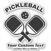 Pickleball Club Pickleball Paddle & Ball Custom Aufkleber (Vorderseite)