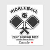 Pickleball Club Pickleball Paddle & Ball Custom Aufkleber (Blatt)
