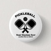 Pickleball Club Pickleball Paddle & Ball Custom Button (Vorderseite)