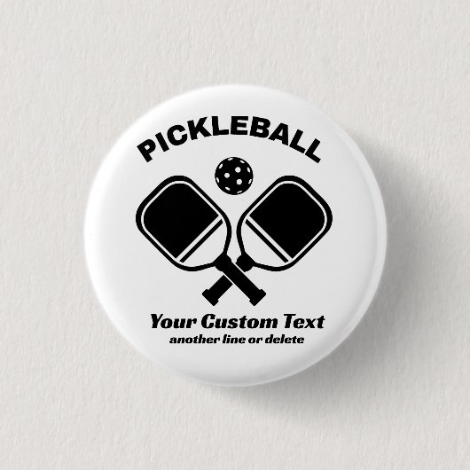 Pickleball Club Pickleball Paddle & Ball Custom Button (Vorderseite)