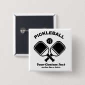 Pickleball Club Pickleball Paddle & Ball Custom Button (Vorne & Hinten)