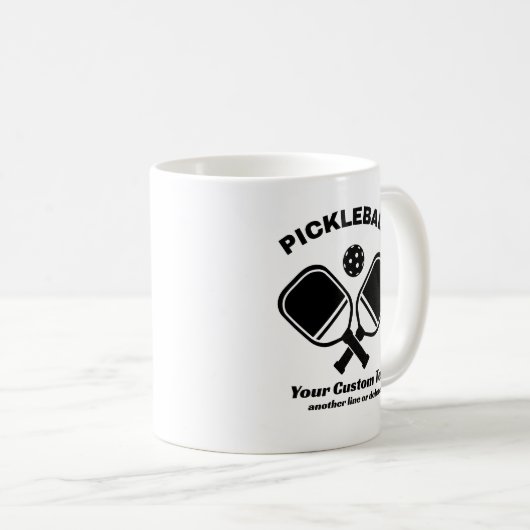 Pickleball Club Pickleball Paddle & Ball Custom Kaffeetasse (VorderseiteRechts)