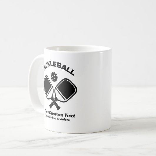 Pickleball Club Pickleball Paddle & Ball Custom Kaffeetasse (Vorderseite Links)