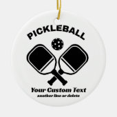 Pickleball Club Pickleball Paddle & Ball Custom Keramik Ornament (Vorne)