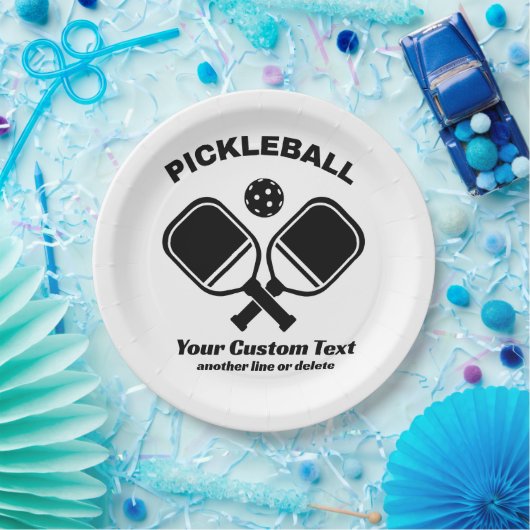 Pickleball Club Pickleball Paddle & Ball Custom Pappteller (Party)