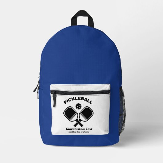 Pickleball Club Pickleball Paddle & Ball Custom Pr Bedruckter Rucksack (Vorderseite)