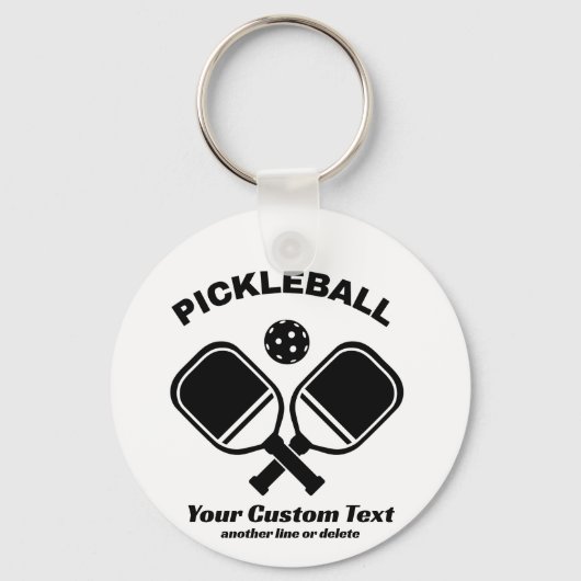 Pickleball Club Pickleball Paddle & Ball Custom Schlüsselanhänger (Vorderseite)