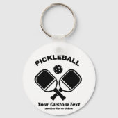 Pickleball Club Pickleball Paddle & Ball Custom Schlüsselanhänger (Rückseite)