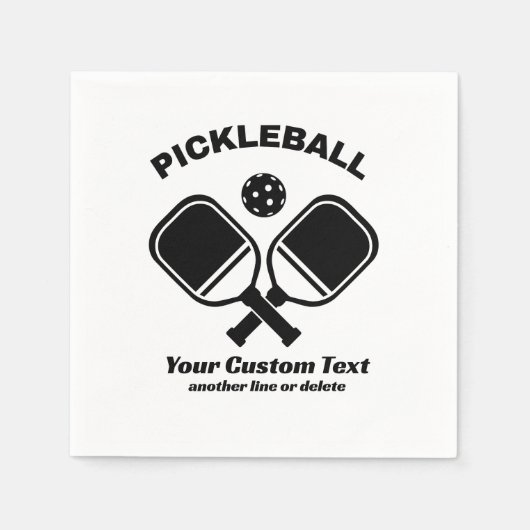 Pickleball Club Pickleball Paddle & Ball Custom Serviette (Vorderseite)