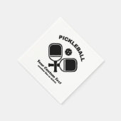Pickleball Club Pickleball Paddle & Ball Custom Serviette (Ecke)