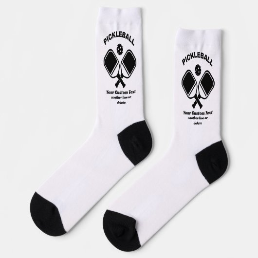Pickleball Club Pickleball Paddle & Ball Custom Socken (Linkes Detail)