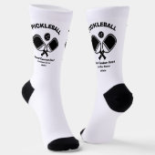 Pickleball Club Pickleball Paddle & Ball Custom Socken (Gewinkelt)