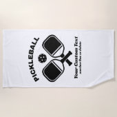 Pickleball Club Pickleball Paddle & Ball Custom Strandtuch (Vorderseite)