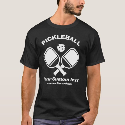 Pickleball Club Pickleball Paddle & Ball Custom T-Shirt (Vorderseite)