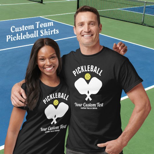 Pickleball Club Pickleball Paddle & Ball Custom T-Shirt