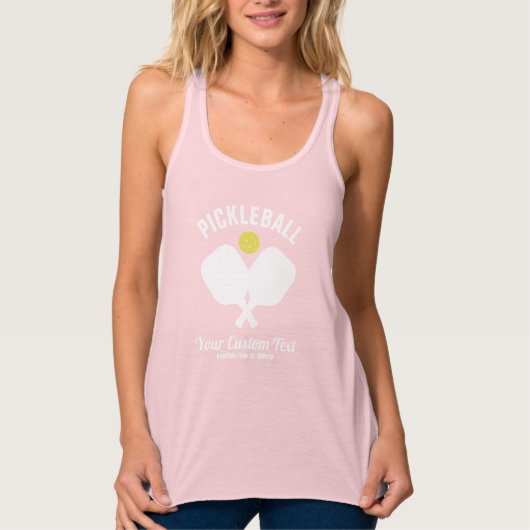 Pickleball Club Pickleball Paddle & Ball Custom Tank Top (Vorderseite)
