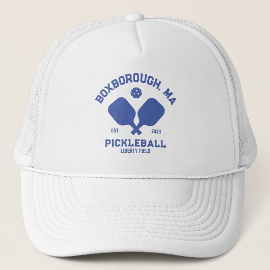 Pickleball Club Pickleball Paddle & Ball Custom Truckerkappe (Vorderseite)