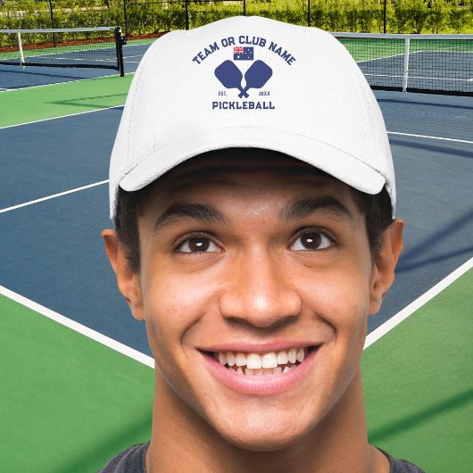 Pickleball Club Team Australia Flag Custom Truckerkappe