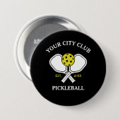 Pickleball Club Team & Custom Pickleball Player Button (Vorne & Hinten)