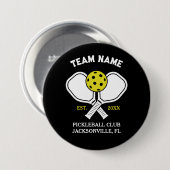 Pickleball Club Team & Custom Pickleball Player Button (Vorne & Hinten)