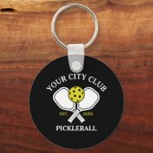 Pickleball Club Team & Custom Pickleball Player Schlüsselanhänger (Rückseite)
