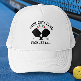 Pickleball Club Team Italian Flag Pickler Gift Truckerkappe