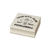 Pickleball Club Team Paddles & Ball Personalisiert Gummistempel (Stempel)