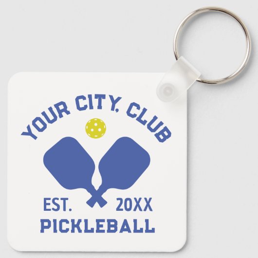 Pickleball Club Team Spieler Custom Pickler Gesche Schlüsselanhänger (Rückseite)