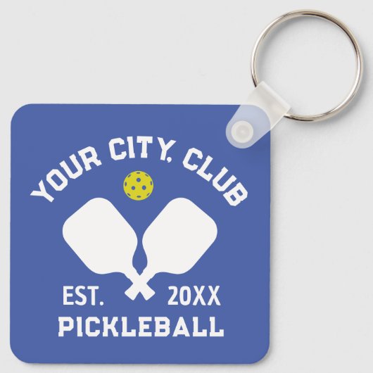 Pickleball Club Team Spieler Custom Pickler Gesche Schlüsselanhänger (Rückseite)