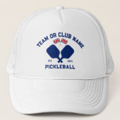 Pickleball Club Team UK United Kingdom Flag Custom Truckerkappe (Vorderseite)